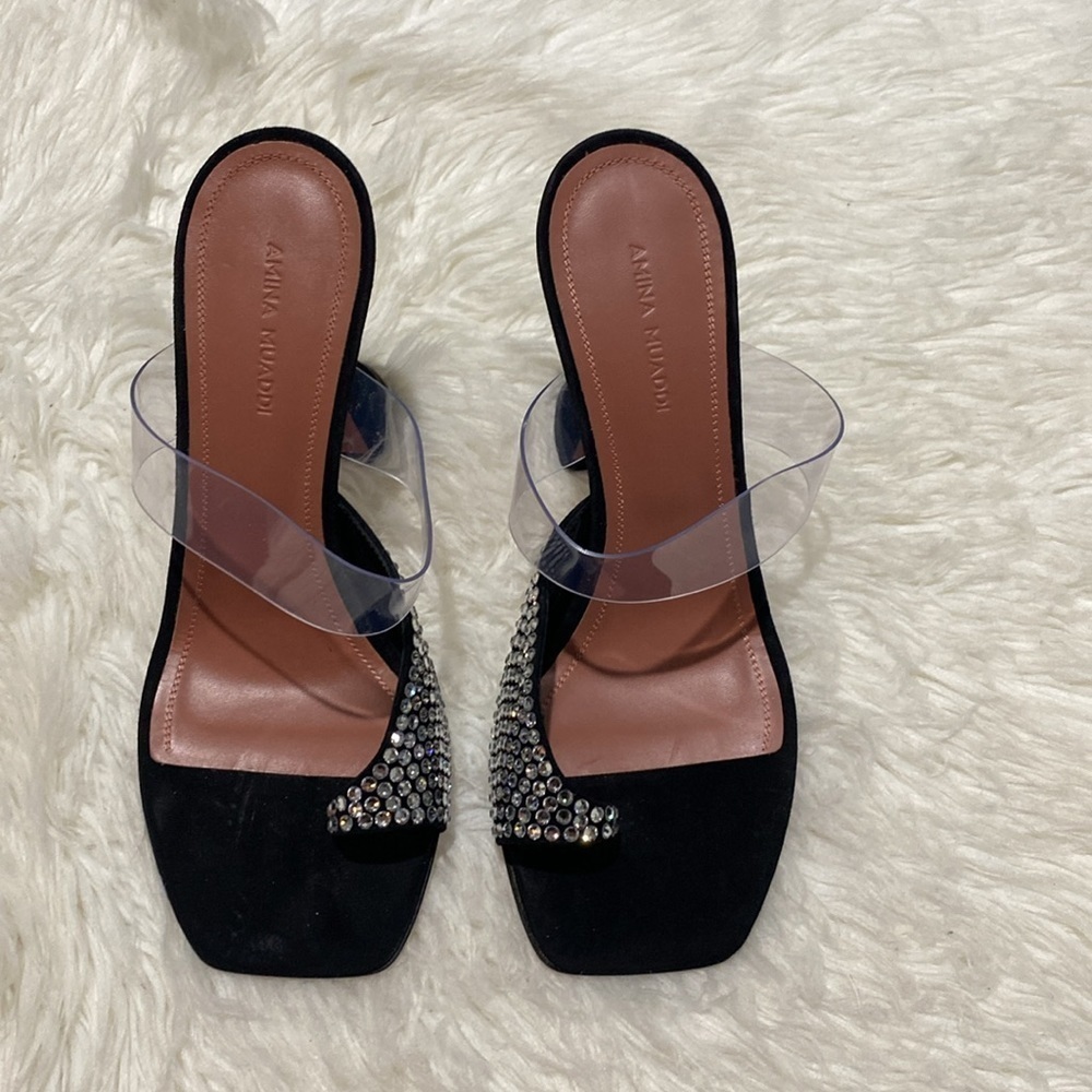 Amina Muaddi Paloma crystal slipper size 36.5EU - Picture 2 of 15